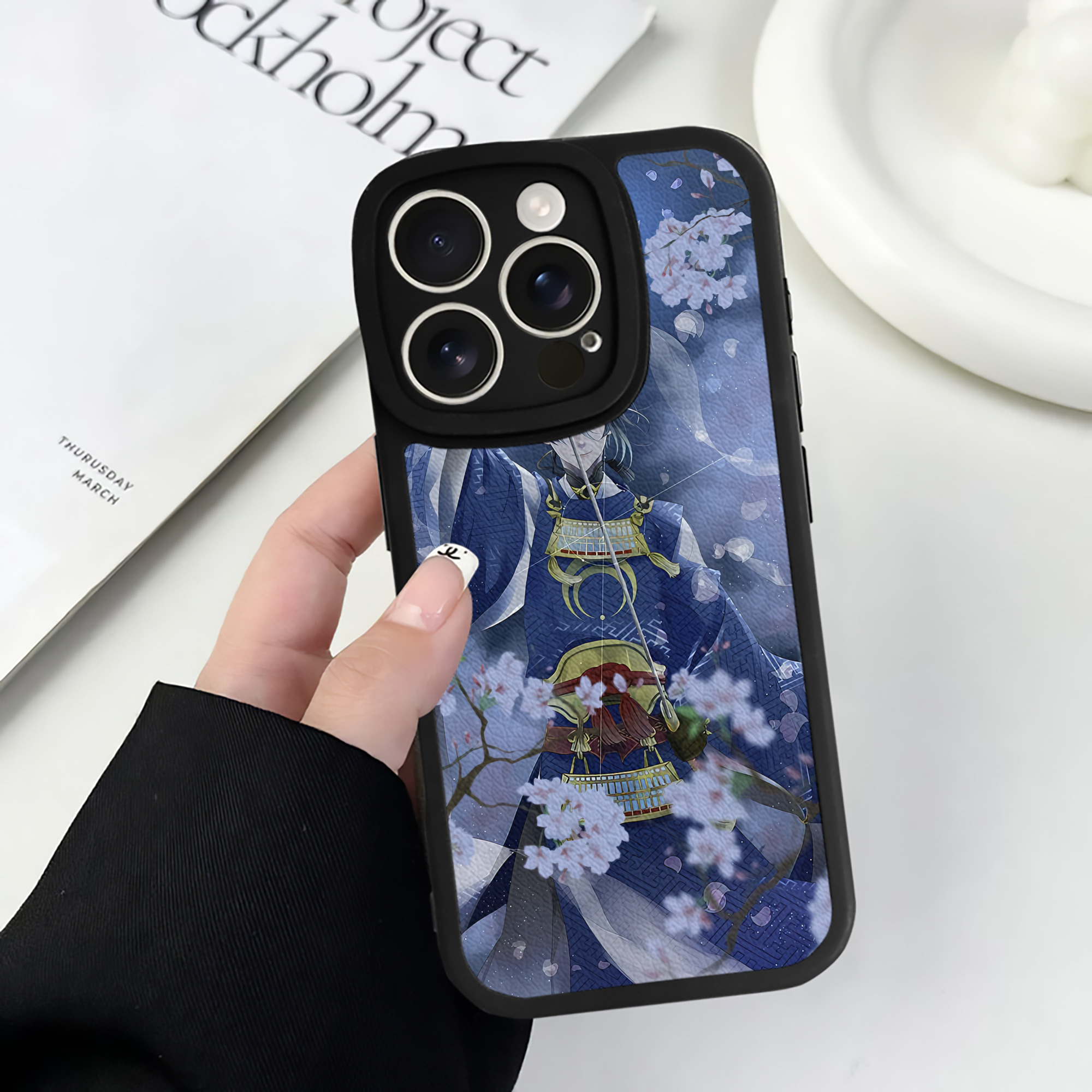 （画像用） 刀剣乱舞 Touken Ranbu 【iPhone 16シリーズ対応】シリコンスマホケース（レザー調） 材質：シリコン